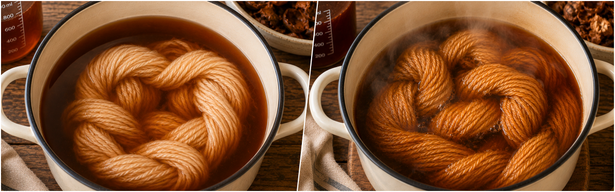 Blog content image for 'WissensMaschen: Naturally Dyeing Wool – A Step-by-Step Guide to Unique Colourways & 50 Natural Dye Sources'