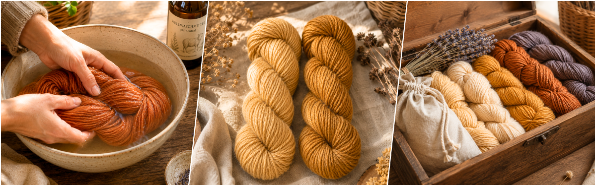 Blog content image for 'WissensMaschen: Naturally Dyeing Wool – A Step-by-Step Guide to Unique Colourways & 50 Natural Dye Sources'