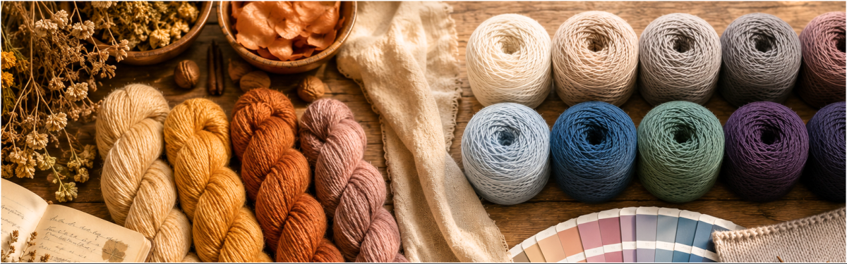 Blog content image for 'WissensMaschen: Naturally Dyeing Wool – A Step-by-Step Guide to Unique Colourways & 50 Natural Dye Sources'