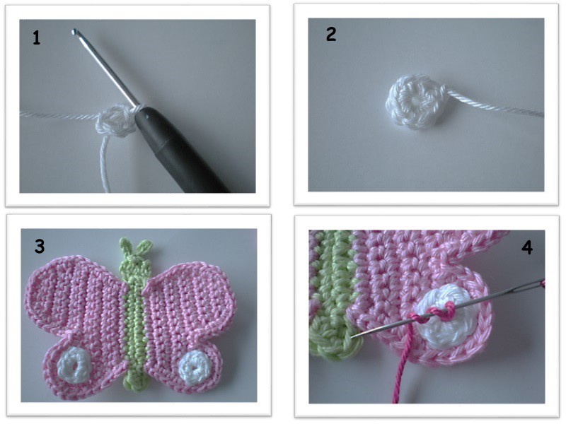 Blog-Inhaltsbild für 'Schmetterling - Kostenlose Häkelanleitung'