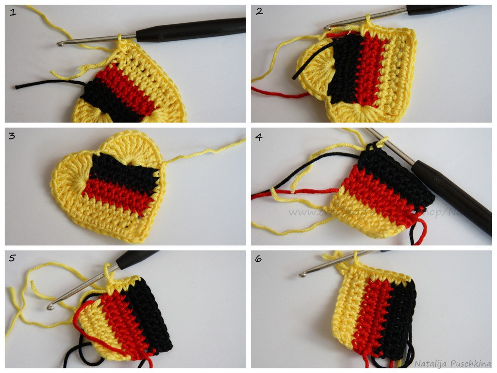 Blog-Inhaltsbild für 'Anhänger „Ein Herz für Deutschland“ - Kostenlose Häkelanleitung'