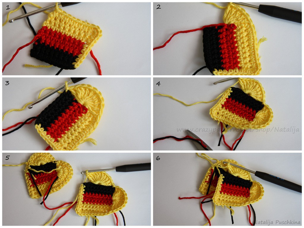 Blog-Inhaltsbild für 'Anhänger „Ein Herz für Deutschland“ - Kostenlose Häkelanleitung'