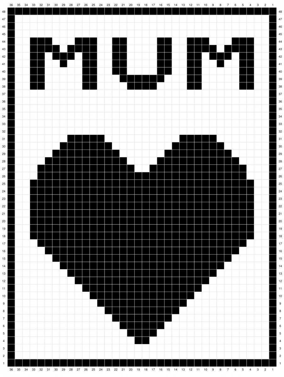 Blog-Inhaltsbild für 'Tischläufer "Mum" in Filet Häkel Technik'