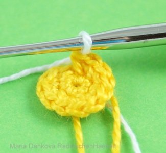 Blog-Inhaltsbild für 'Kostenlose Häkelanleitung für Gänseblümchen in 3 Größen'