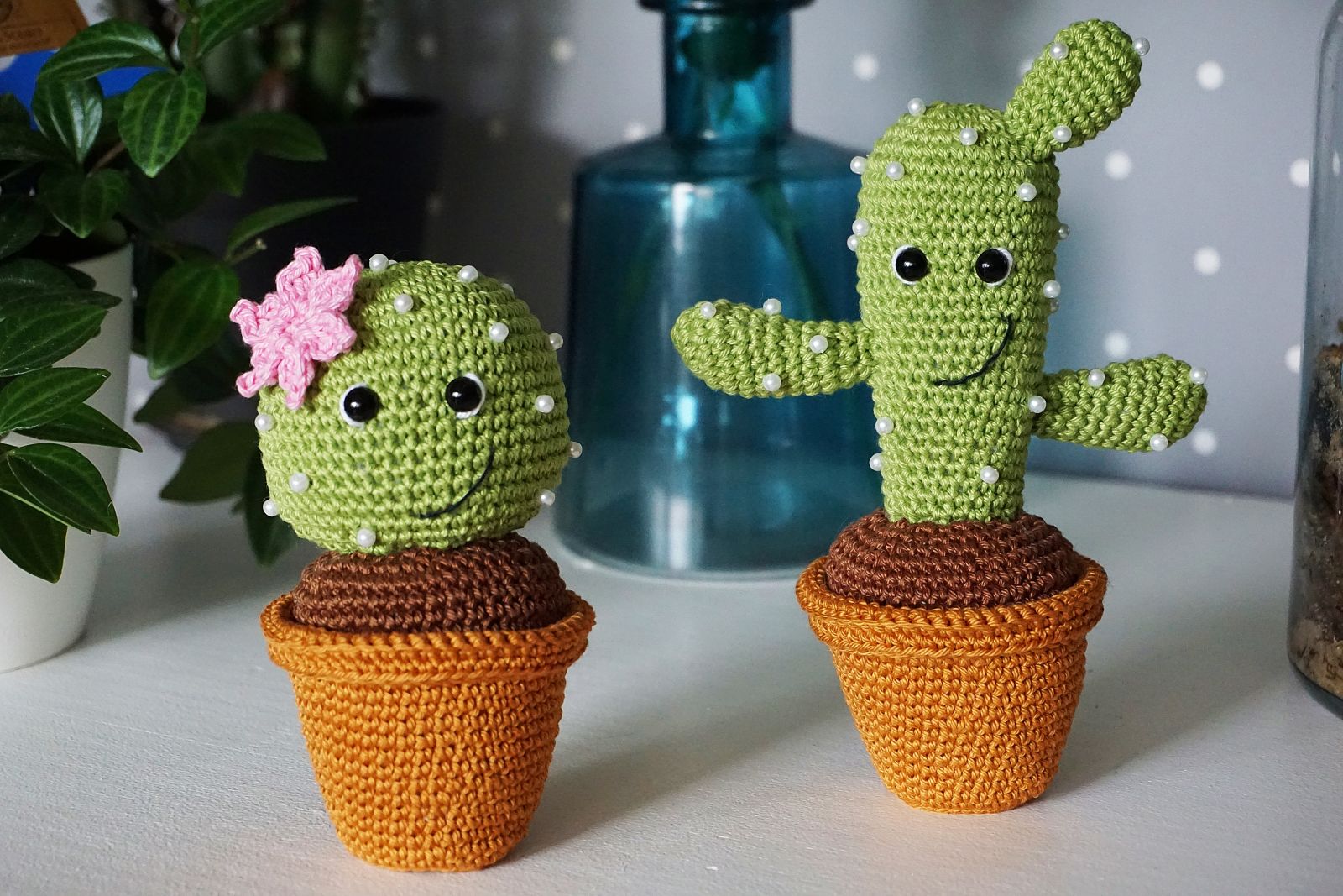 Blog-Inhaltsbild für 'Häkelanleitung Kakteen im Topf - Freebie'