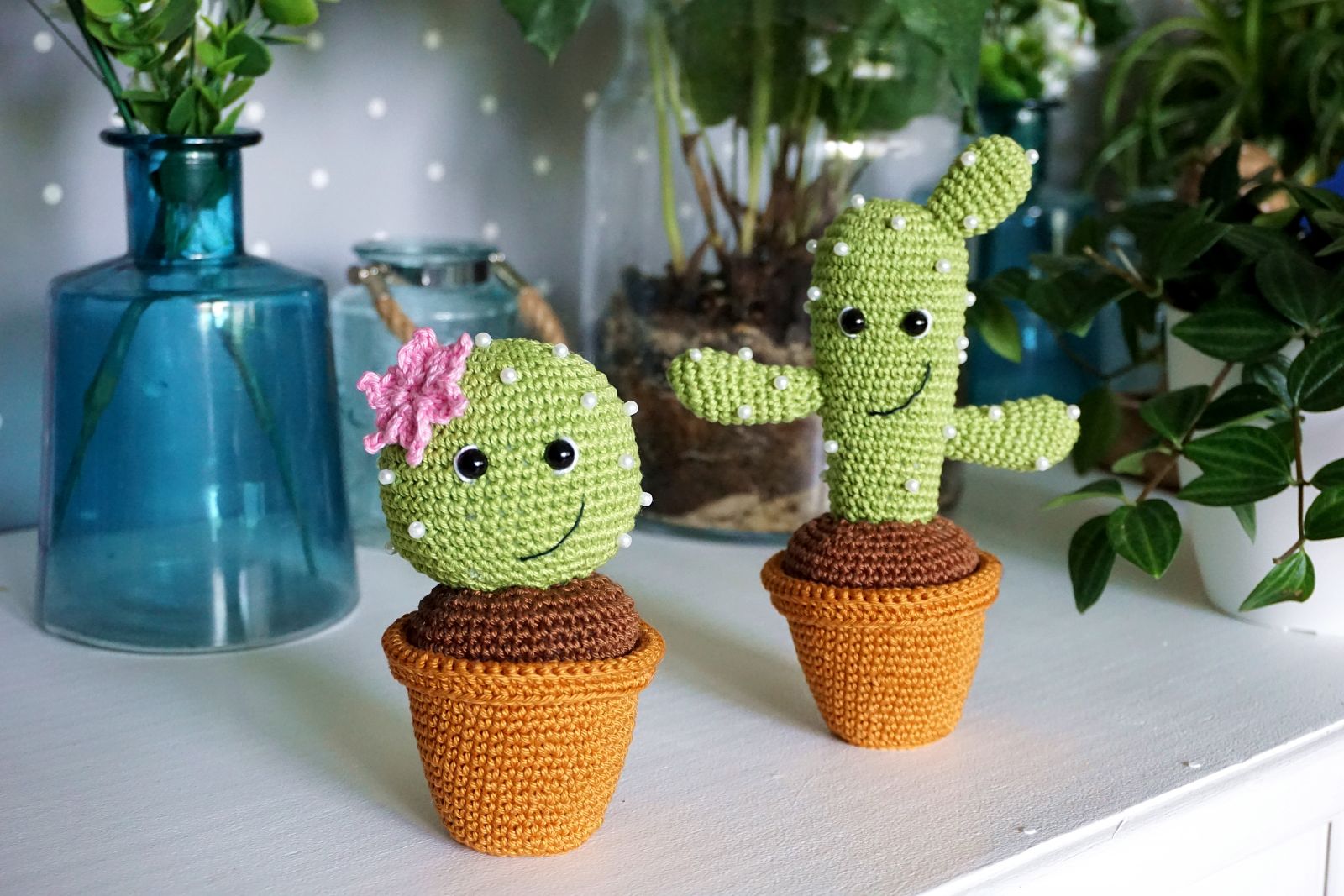 Blog-Inhaltsbild für 'Häkelanleitung Kakteen im Topf - Freebie'