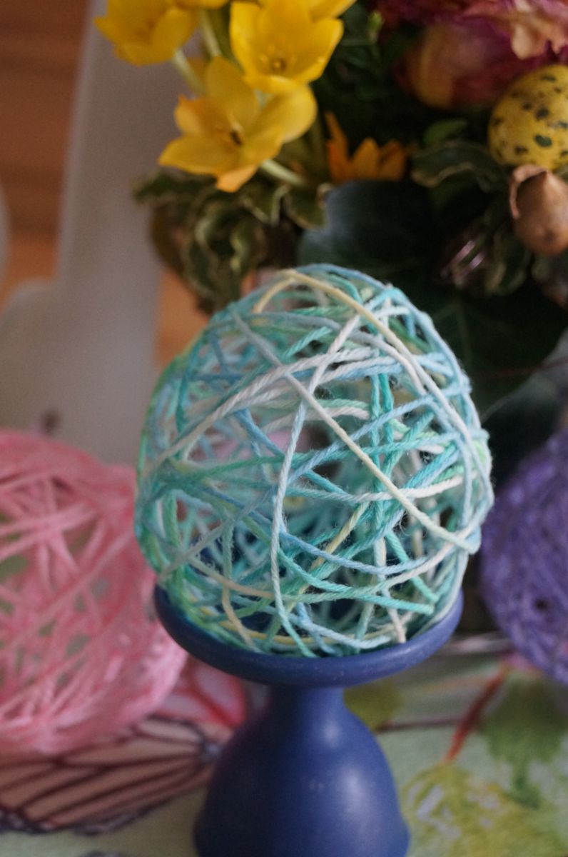 Blog-Inhaltsbild für 'Ostereier aus Wollresten basteln'