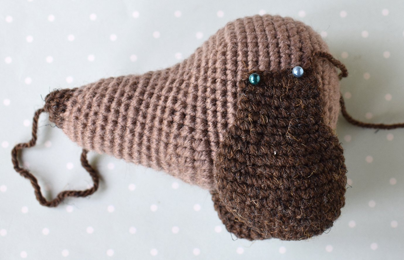 Blog content image for 'Cachepot « Dog ». 2 in 1: Crochet or knit'