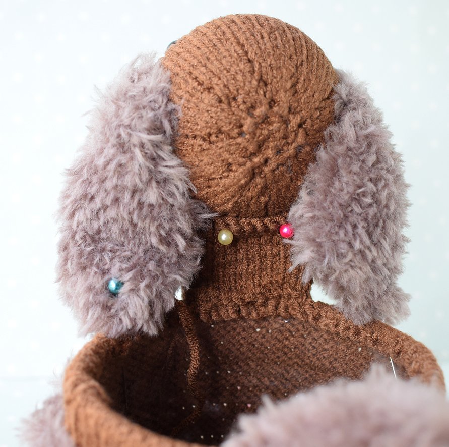 Blog content image for 'Cachepot « Dog ». 2 in 1: Crochet or knit'