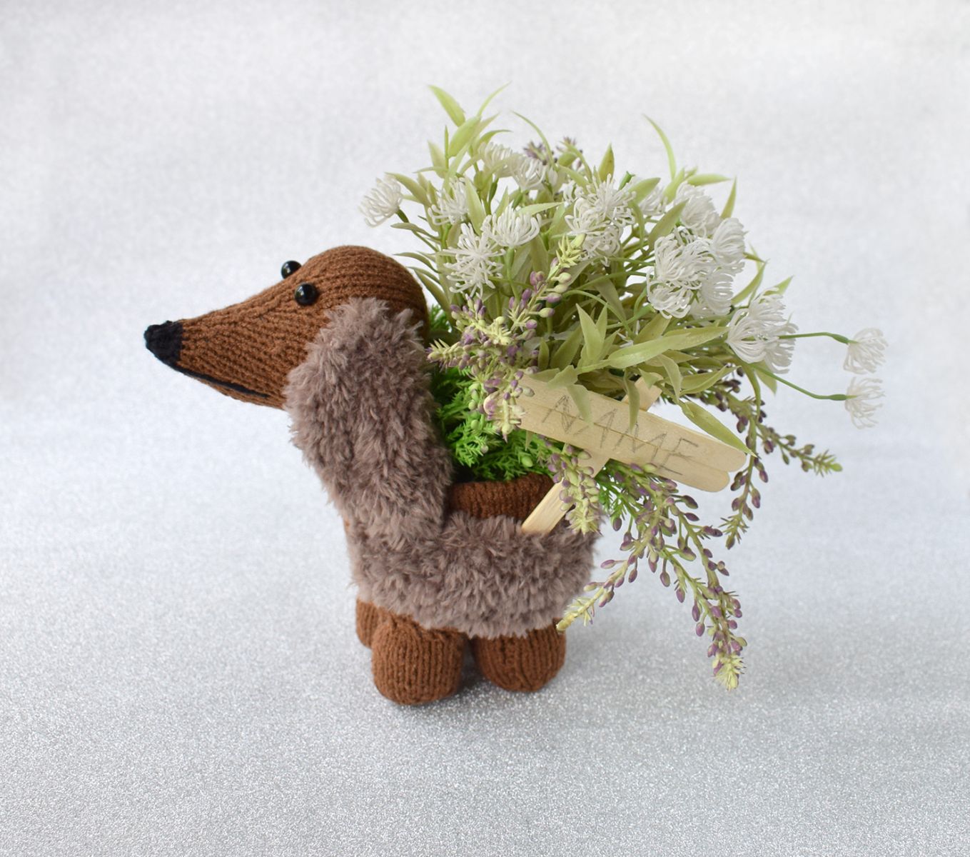 Blog content image for 'Cachepot « Dog ». 2 in 1: Crochet or knit'