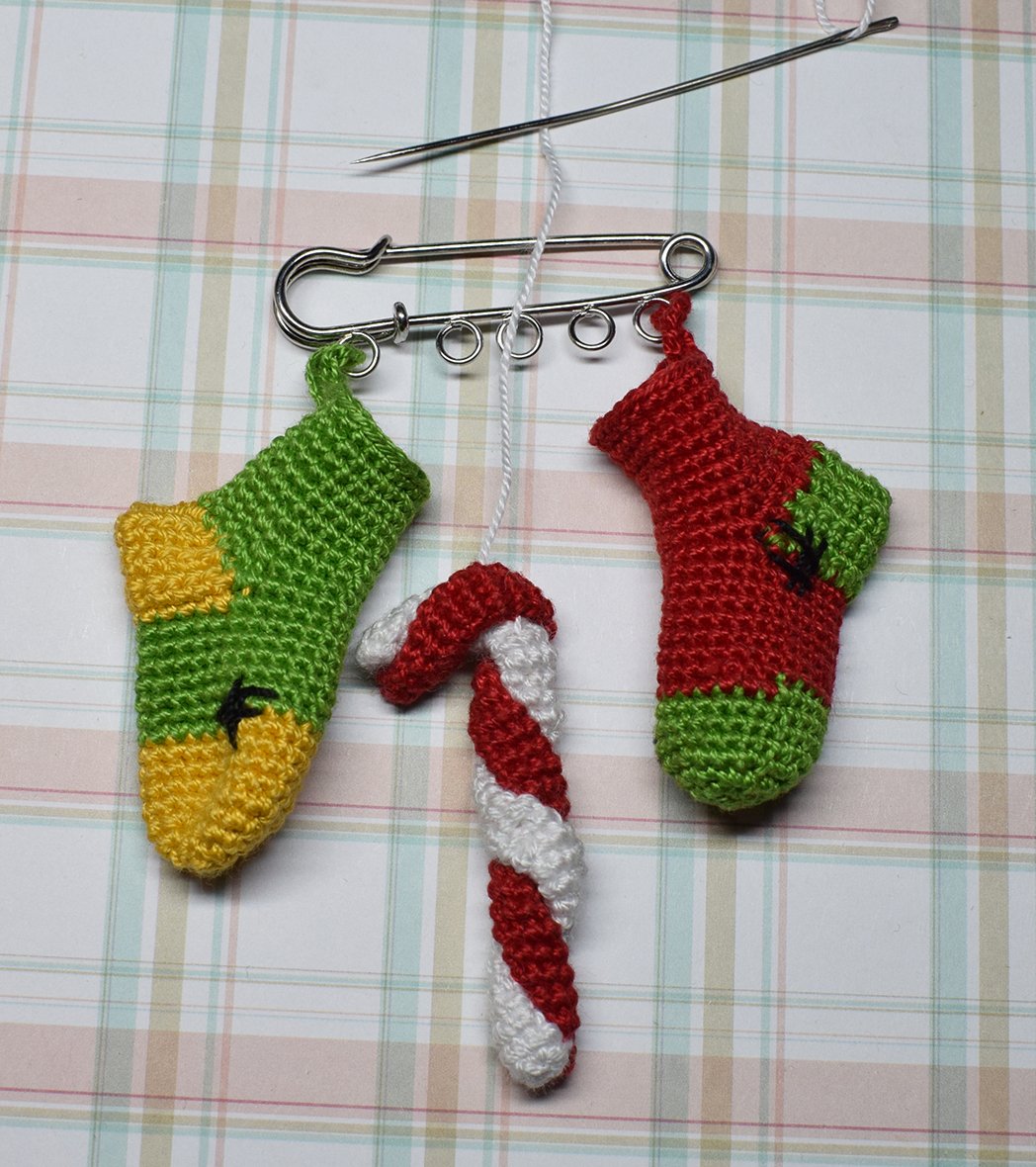 Blog content image for 'Pendant with Christmas socks - New Year Festive Brooche'