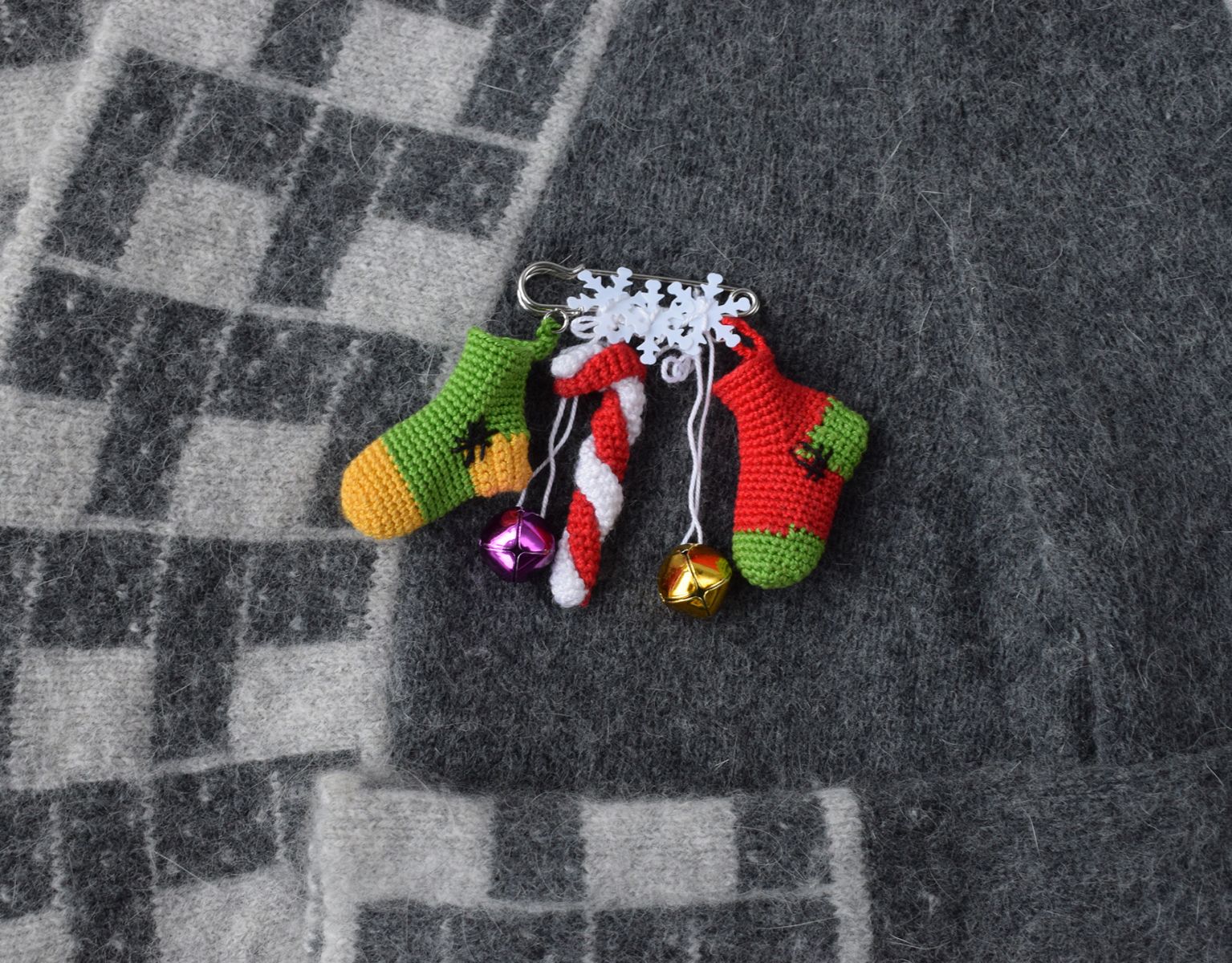 Blog-Inhaltsbild für 'Weihnachtssocken Anhänger - Weihnachtsbroschen'