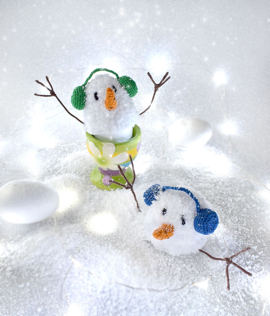 Blog-Inhaltsbild für 'Dekorative "Schneemann" Eierbecher/ Eierwärmer'