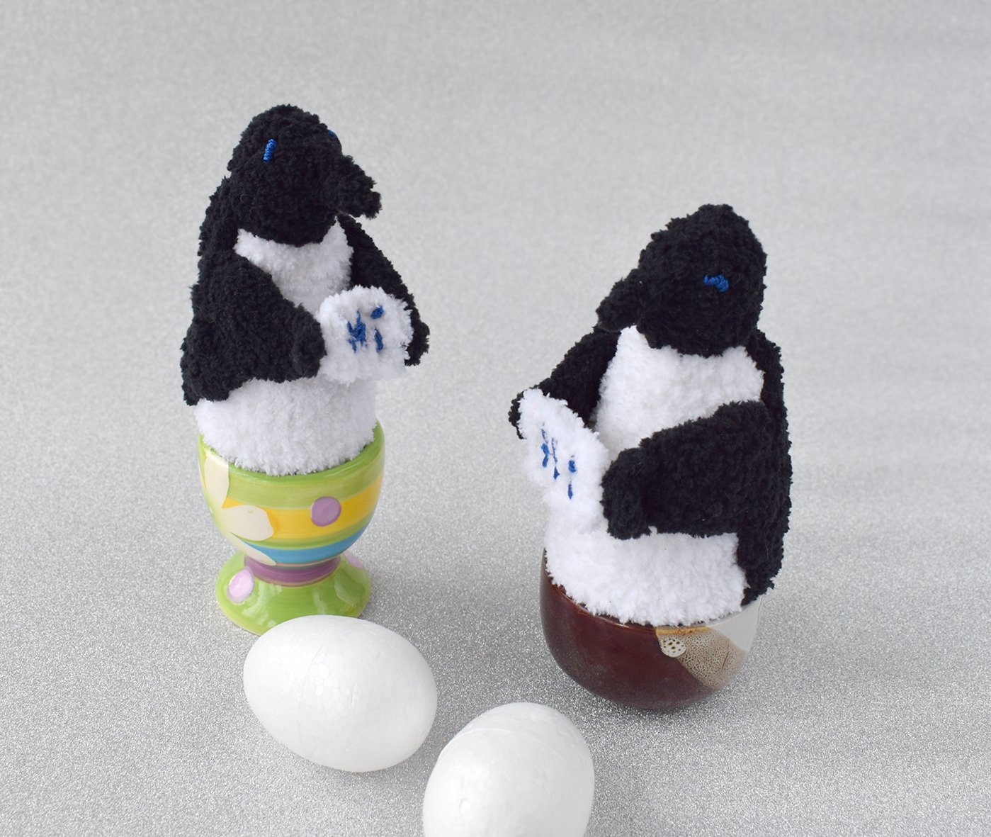 Blog content image for 'Decorative cover for eggs «Penguin». 2 in 1 - crochet + knitting'