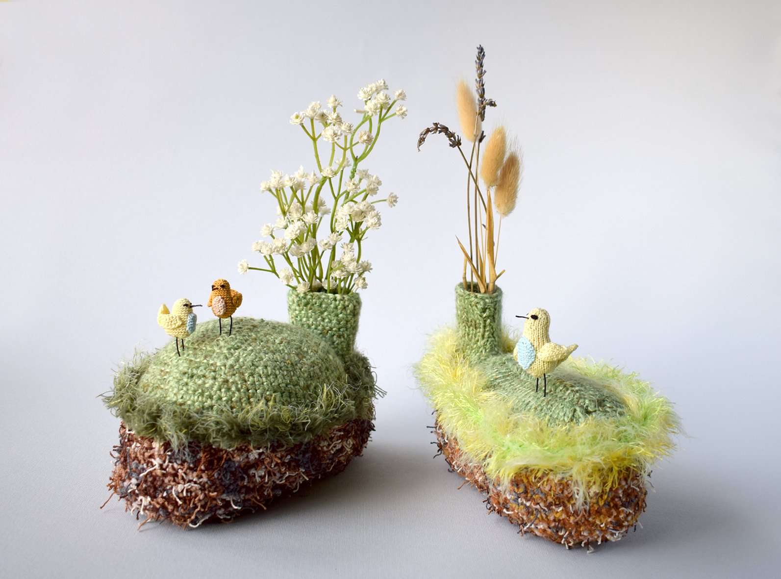Blog-Inhaltsbild für 'Innenvase «Wiese» Stricken'