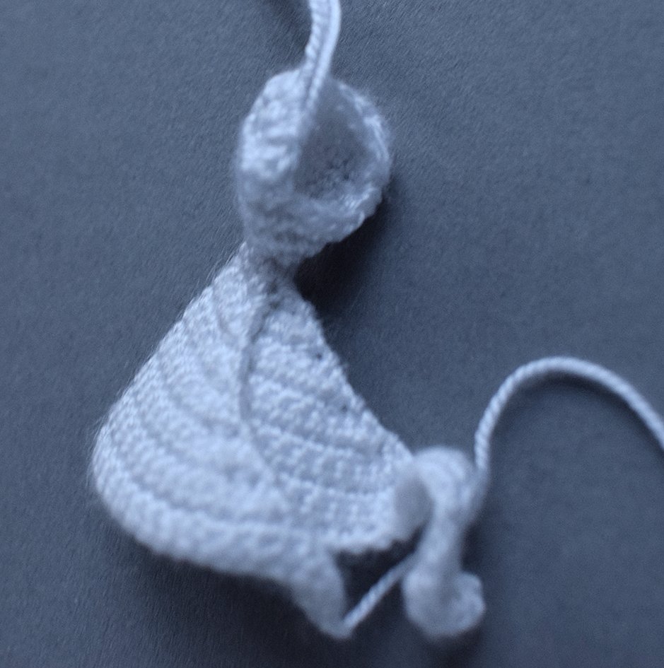 Blog-Inhaltsbild für 'Gratis Häkelanleitung Ohrklemme für Halloween: „Das Hundegespenst“'