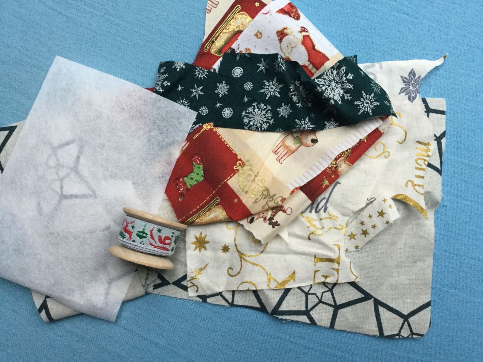 Blog-Inhaltsbild für 'Kostenlose Nähanleitung: weihnachtliche Stoffpostkarten'