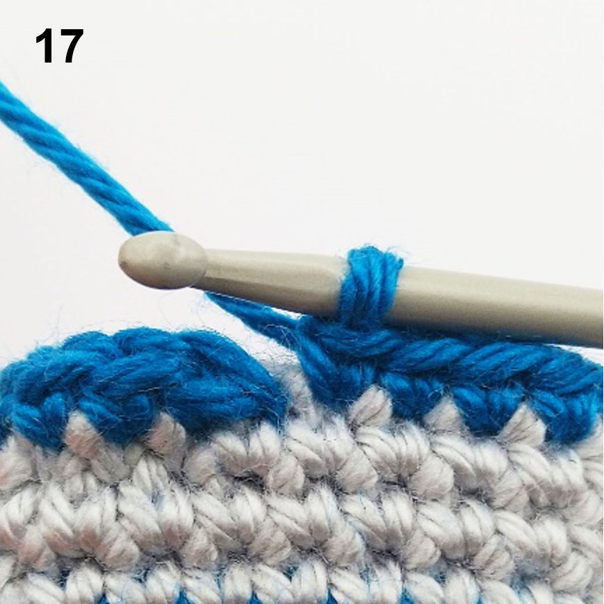 Blog-Inhaltsbild für 'Häkeltechniken und Tipps für Amigurumi  – Farbwechsel bei Spiralrunden'