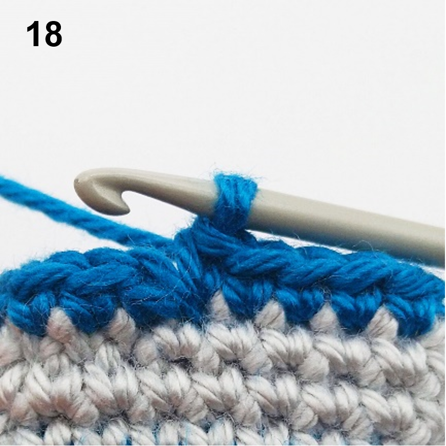 Blog-Inhaltsbild für 'Häkeltechniken und Tipps für Amigurumi  – Farbwechsel bei Spiralrunden'