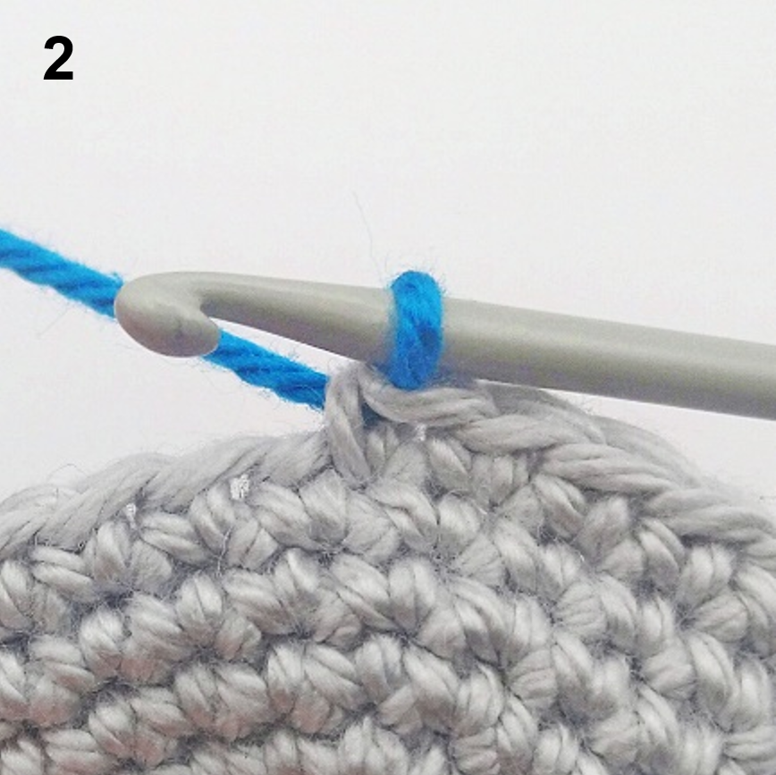 Blog-Inhaltsbild für 'Häkeltechniken und Tipps für Amigurumi  – Farbwechsel bei Spiralrunden'