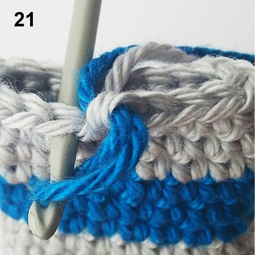 Blog-Inhaltsbild für 'Häkeltechniken und Tipps für Amigurumi  – Farbwechsel bei Spiralrunden'