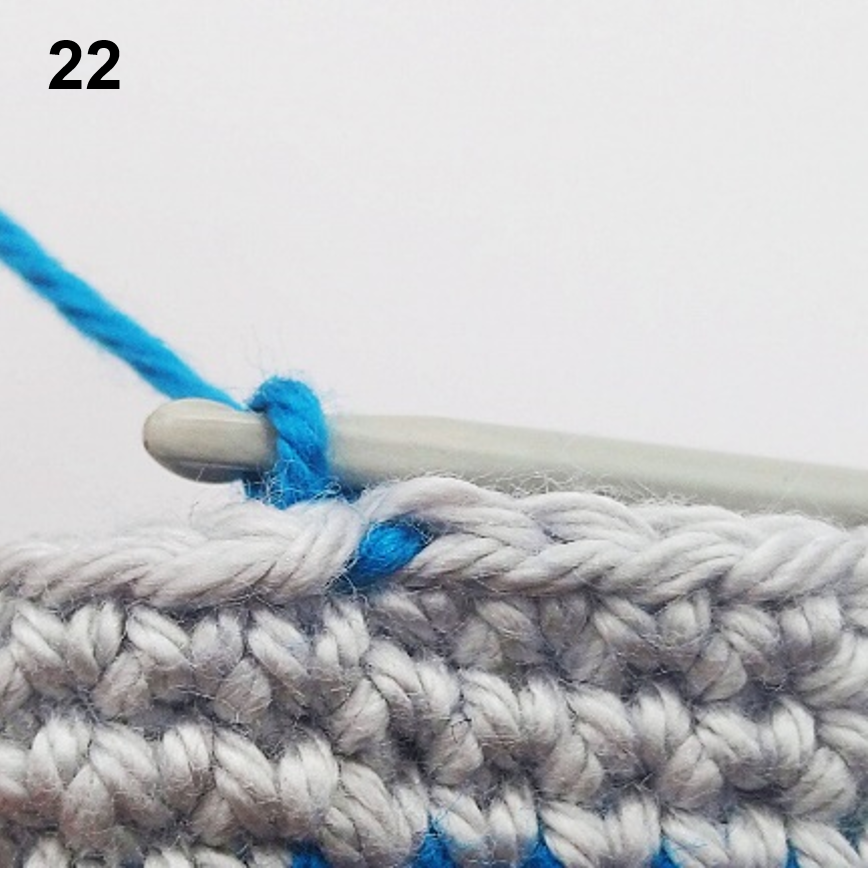 Blog-Inhaltsbild für 'Häkeltechniken und Tipps für Amigurumi  – Farbwechsel bei Spiralrunden'