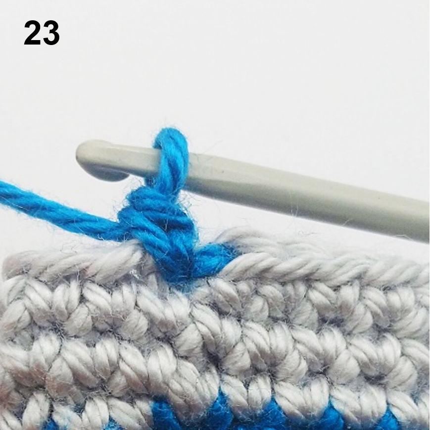 Blog-Inhaltsbild für 'Häkeltechniken und Tipps für Amigurumi  – Farbwechsel bei Spiralrunden'