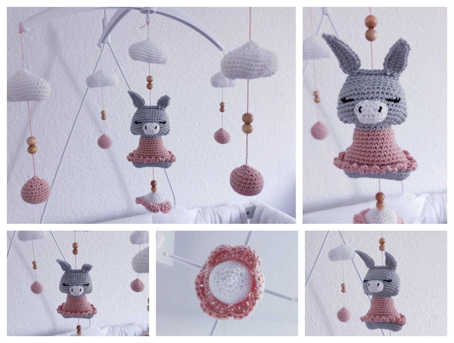 Blog-Inhaltsbild für 'Eselmobilé Bella, kostenlose Häkelanleitung von Wolldiamant'