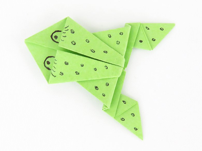 Blog-Inhaltsbild für 'Springender Origami-Frosch'
