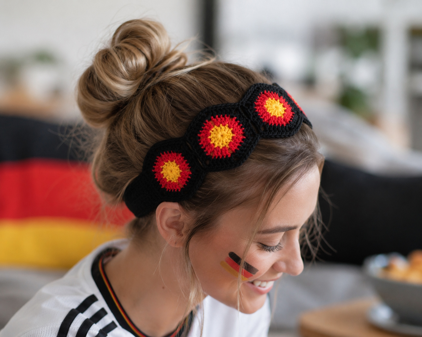 Blog-Inhaltsbild für 'Raffiniertes Haarband in Deutschland-Farben - schick für die WM 2026'
