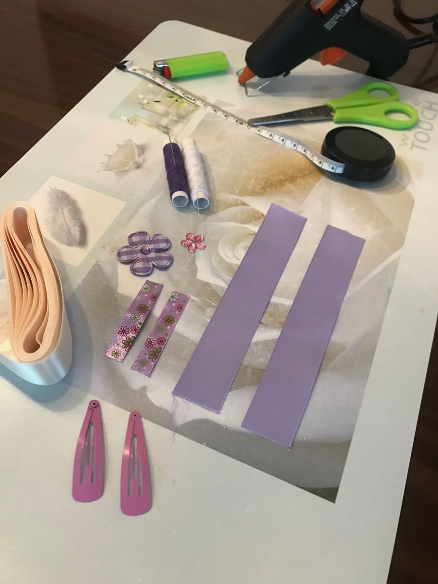 Blog-Inhaltsbild für 'Satinschleifen *1 Haarspangen Bastelanleitung'