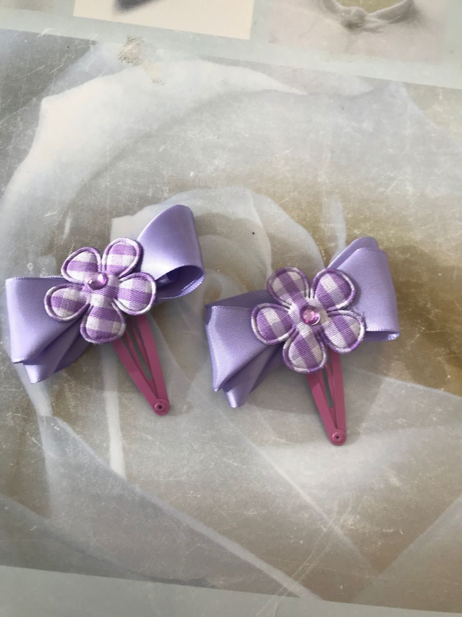 Blog-Inhaltsbild für 'Satinschleifen *1 Haarspangen Bastelanleitung'