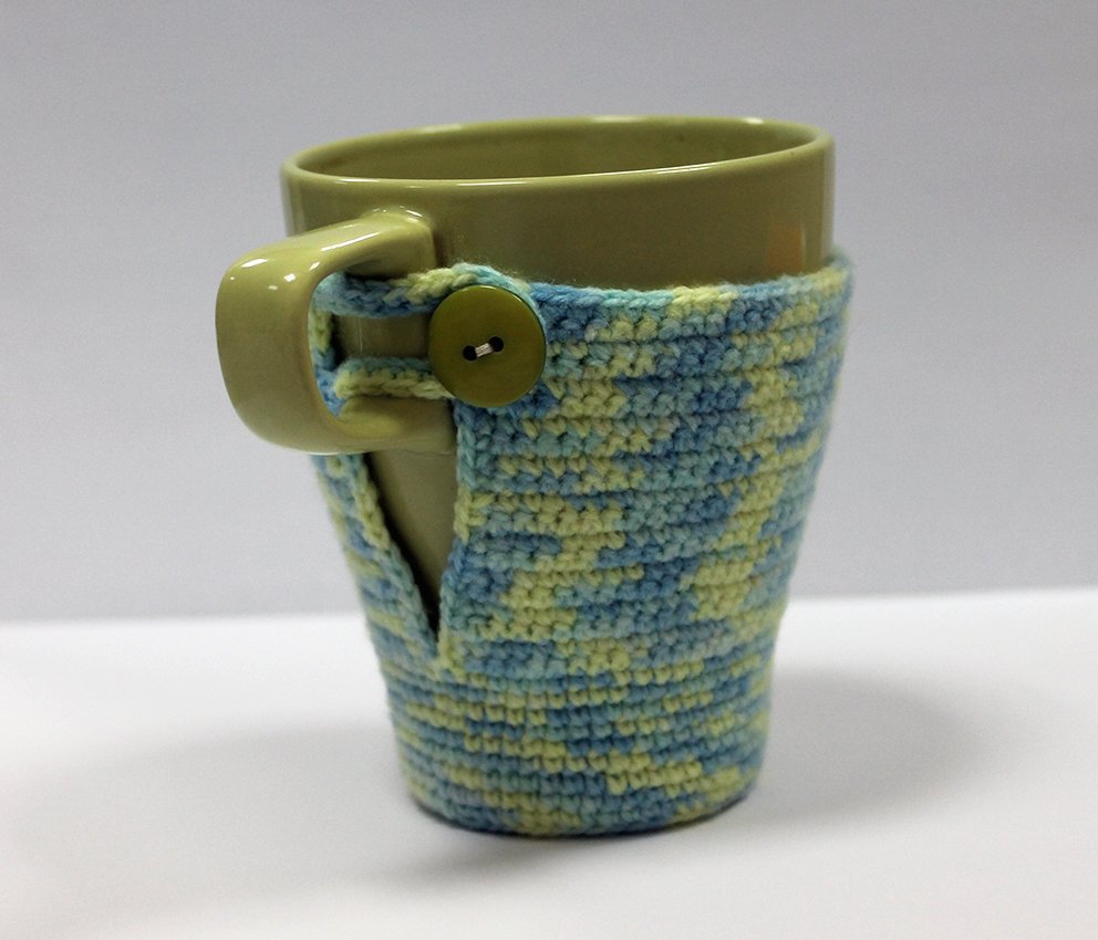 Blog-Inhaltsbild für 'Gehäkelter Tassenwärmer mit Teddybären'