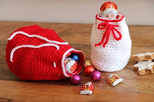 Blog-Inhaltsbild für 'Kostenlose Häkelanleitung für zwei Weihnachtssäckchen'