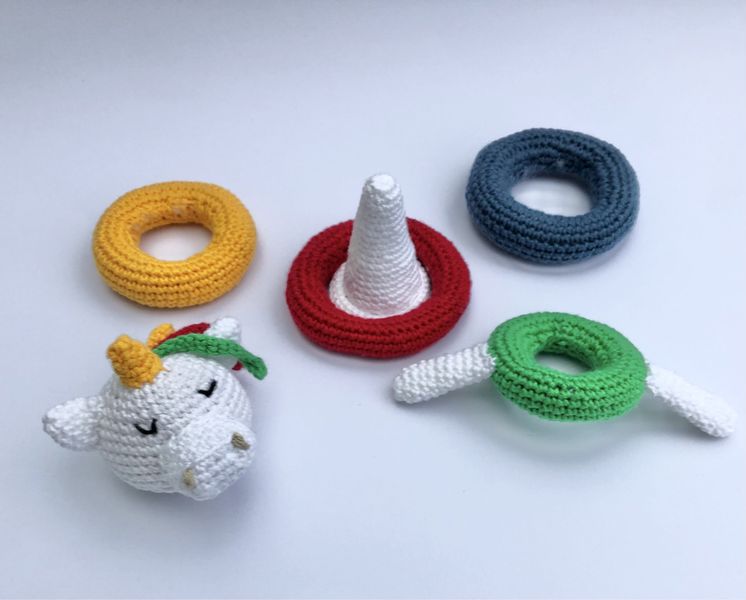 Blog-Inhaltsbild für 'Kostenlose Häkelanleitung Einhorn-Kegel'