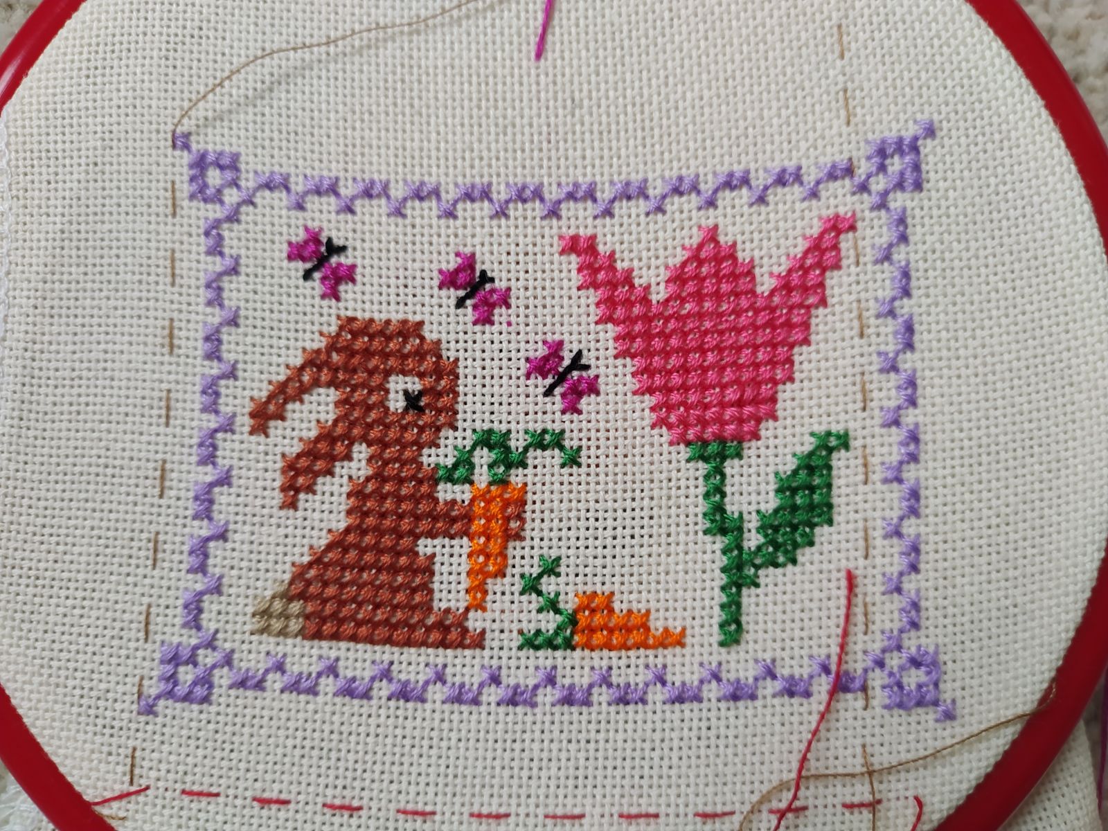 Blog-Inhaltsbild für 'Freebie - Kreuzstich Ostern - Osterhase'