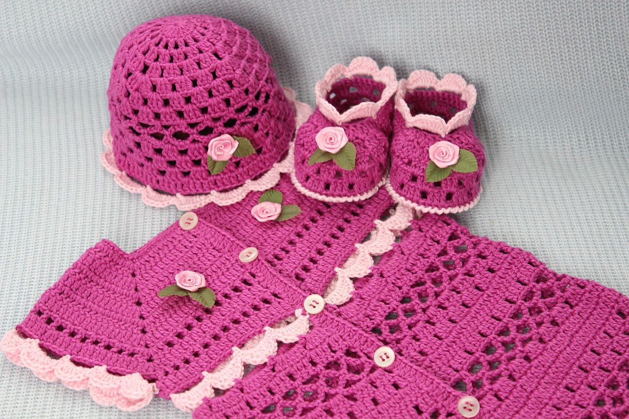 Blog content image for 'Free Crochet Pattern for Baby Overall Orchid'