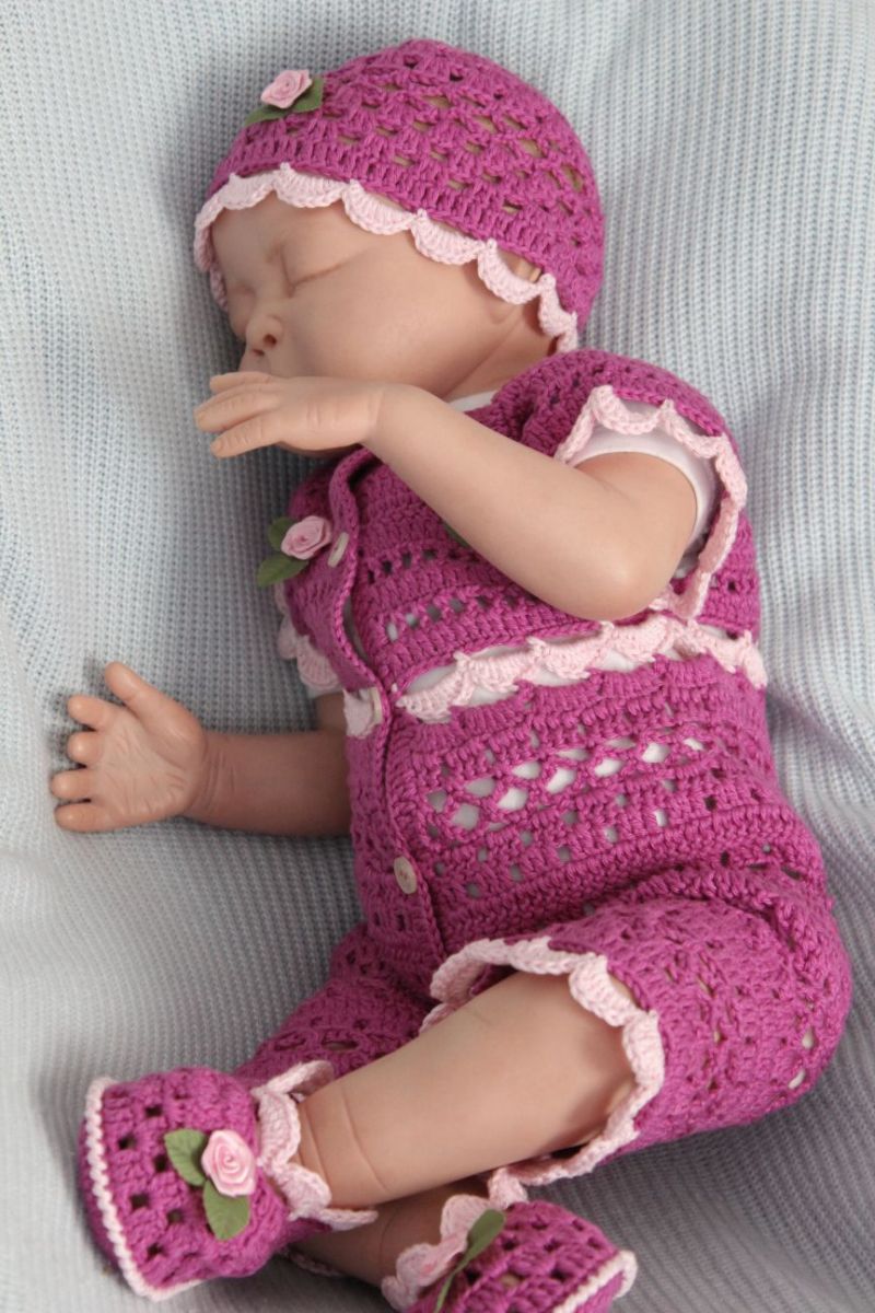 Blog content image for 'Free Crochet Pattern for Baby Overall Orchid'