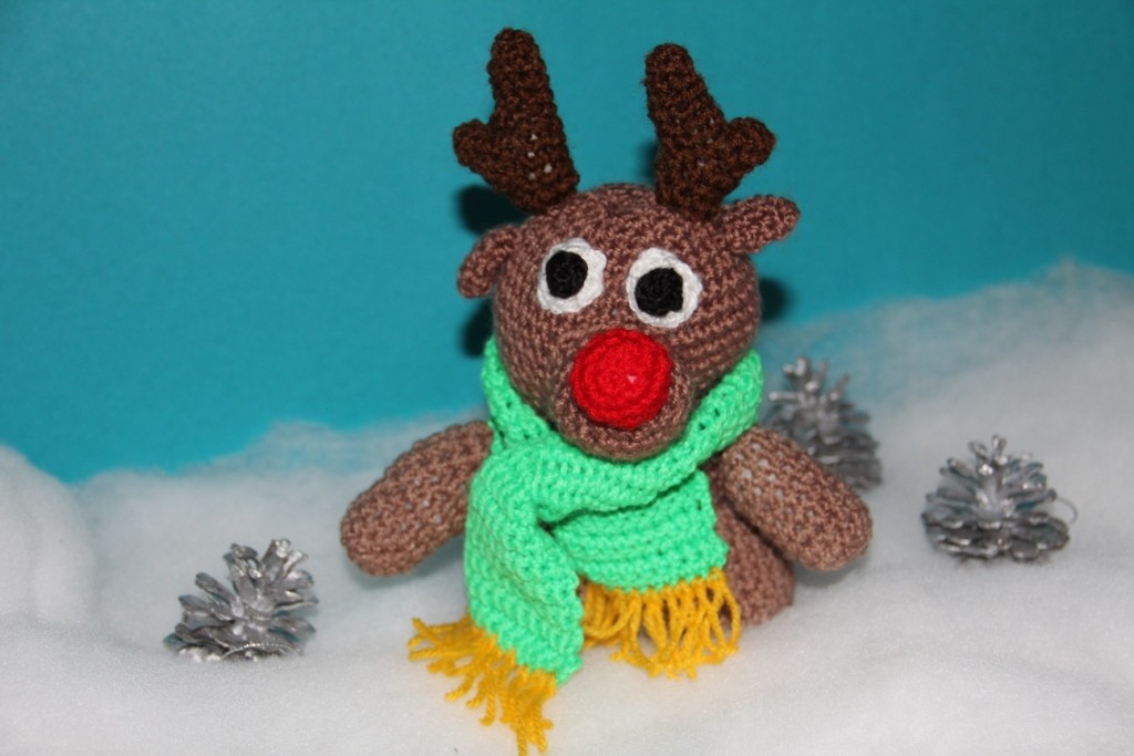 Blog-Inhaltsbild für 'Kostenlose Häkelanleitung - Rentier Rudi'