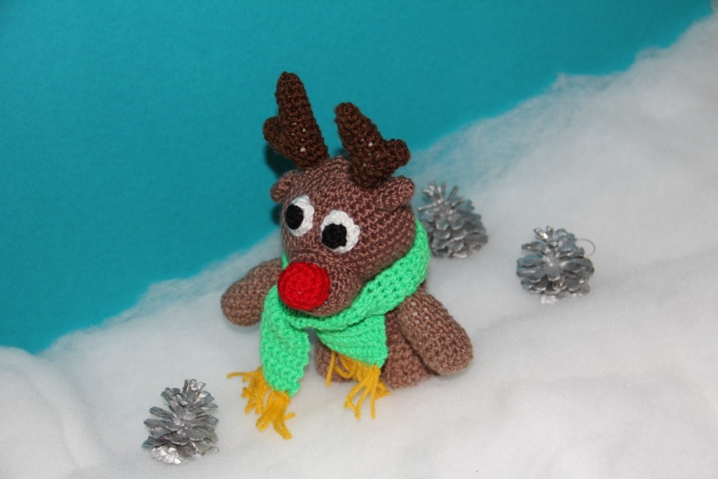 Blog-Inhaltsbild für 'Kostenlose Häkelanleitung - Rentier Rudi'