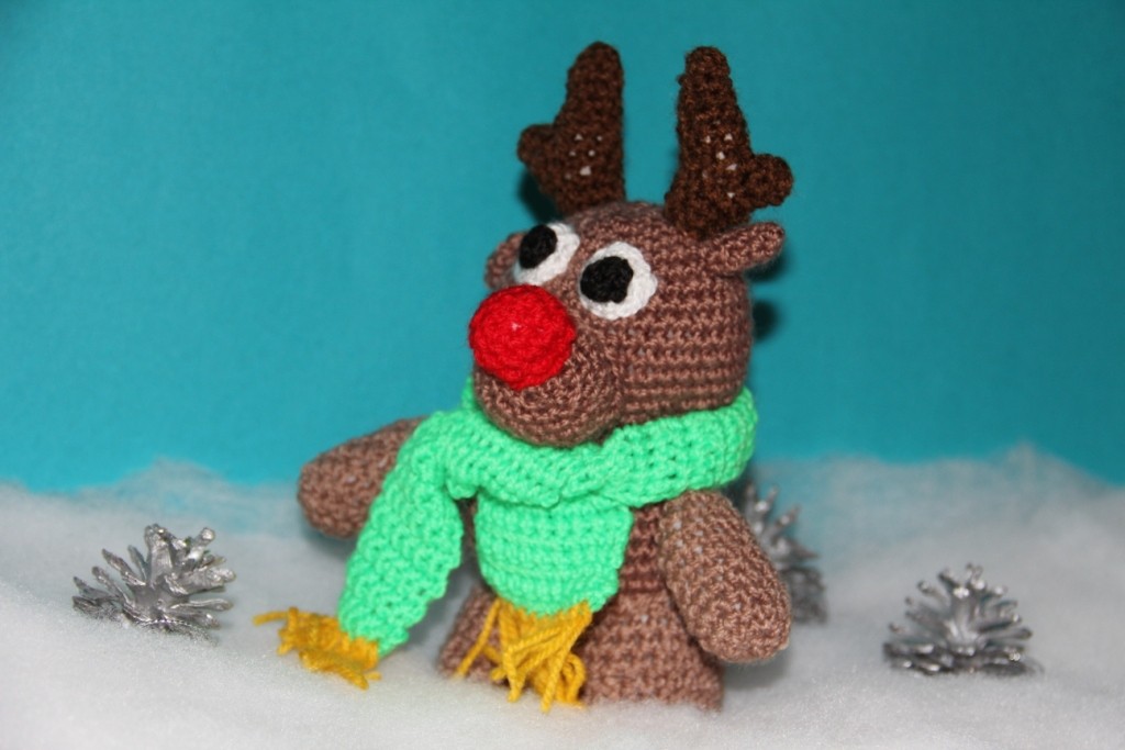 Blog-Inhaltsbild für 'Kostenlose Häkelanleitung - Rentier Rudi'