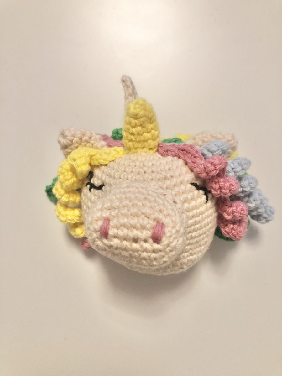 Blog-Inhaltsbild für 'Kostenlose Anleitung Einhorn Weihnachtskugel'