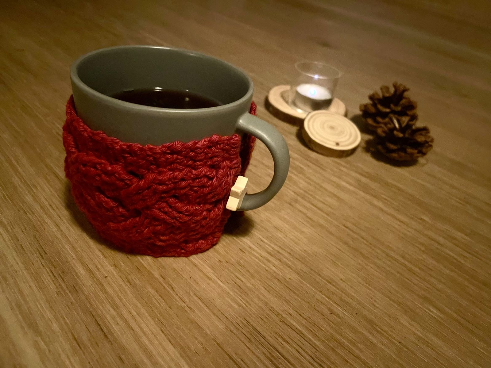 Blog content image for '✨ Lost in Crochet Flow – My Cozy Cup Sleeve'