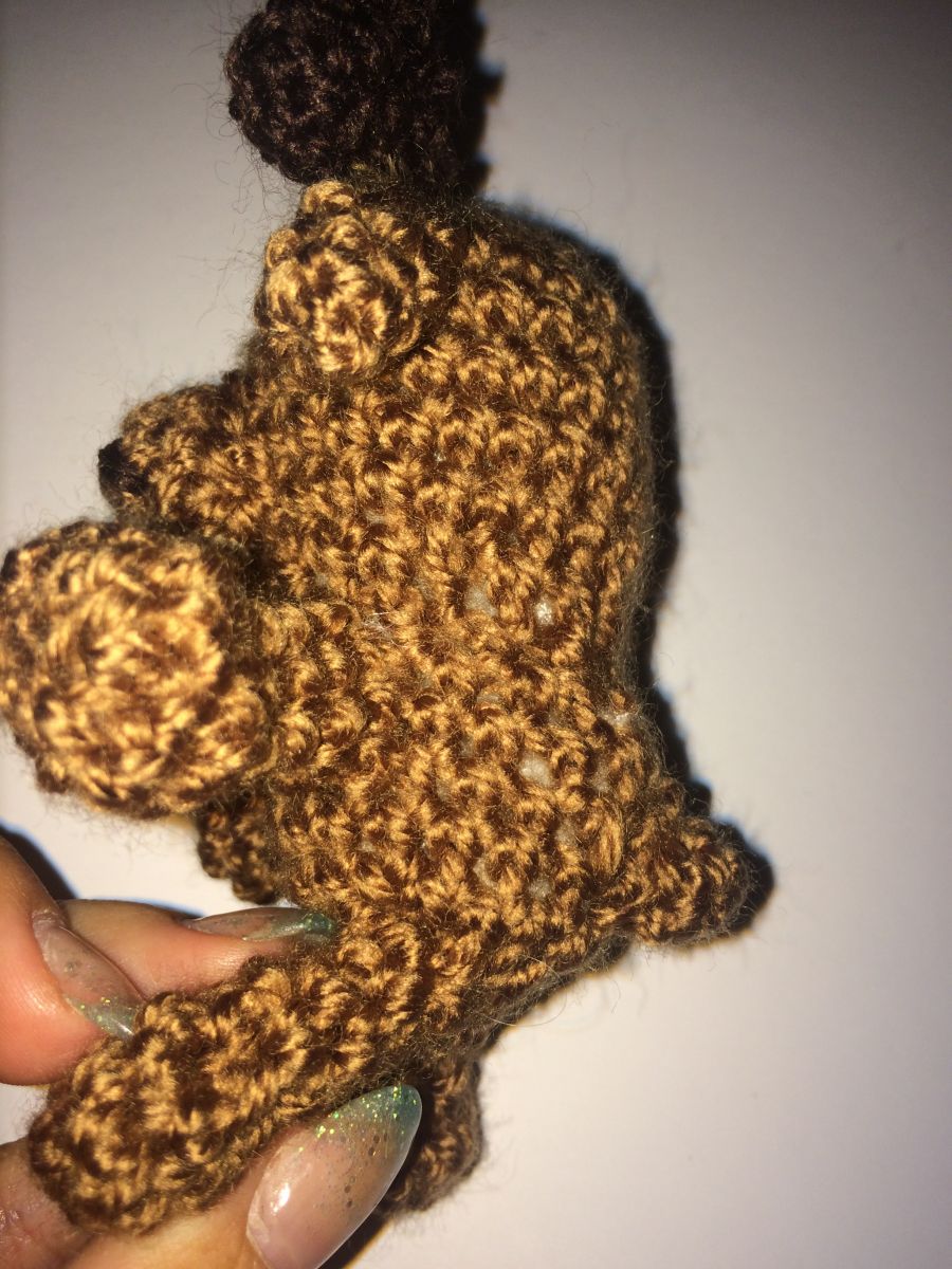 Blog-Inhaltsbild für 'Kostenlose Häkelanleitung - Kleiner Elch - Schlüsselanhänger - Taschenbaumler'