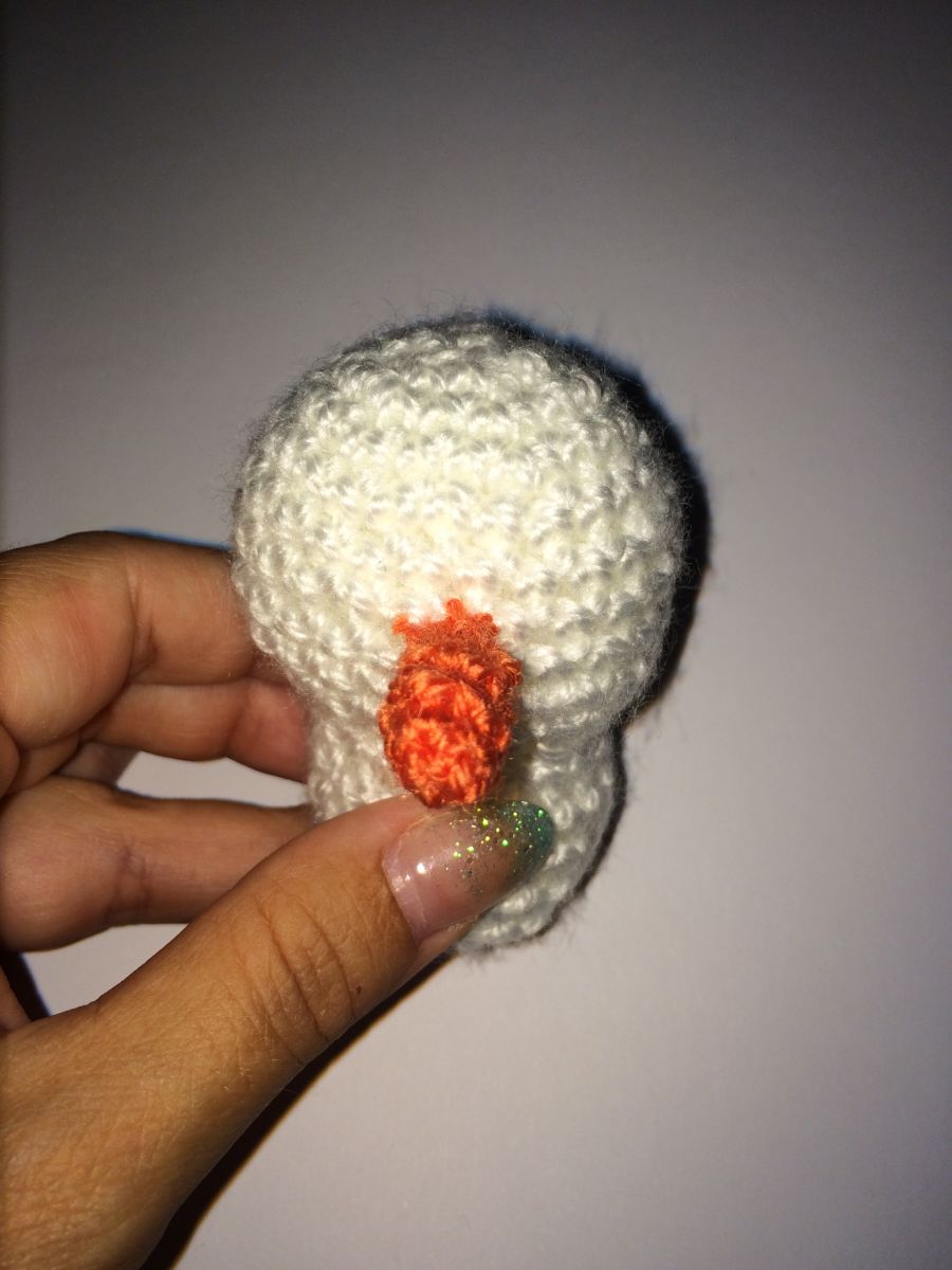 Blog-Inhaltsbild für 'Kostenlose Häkelanleitung - kleiner Schneemann - Schlüsselanhänger . Taschenbaumler'