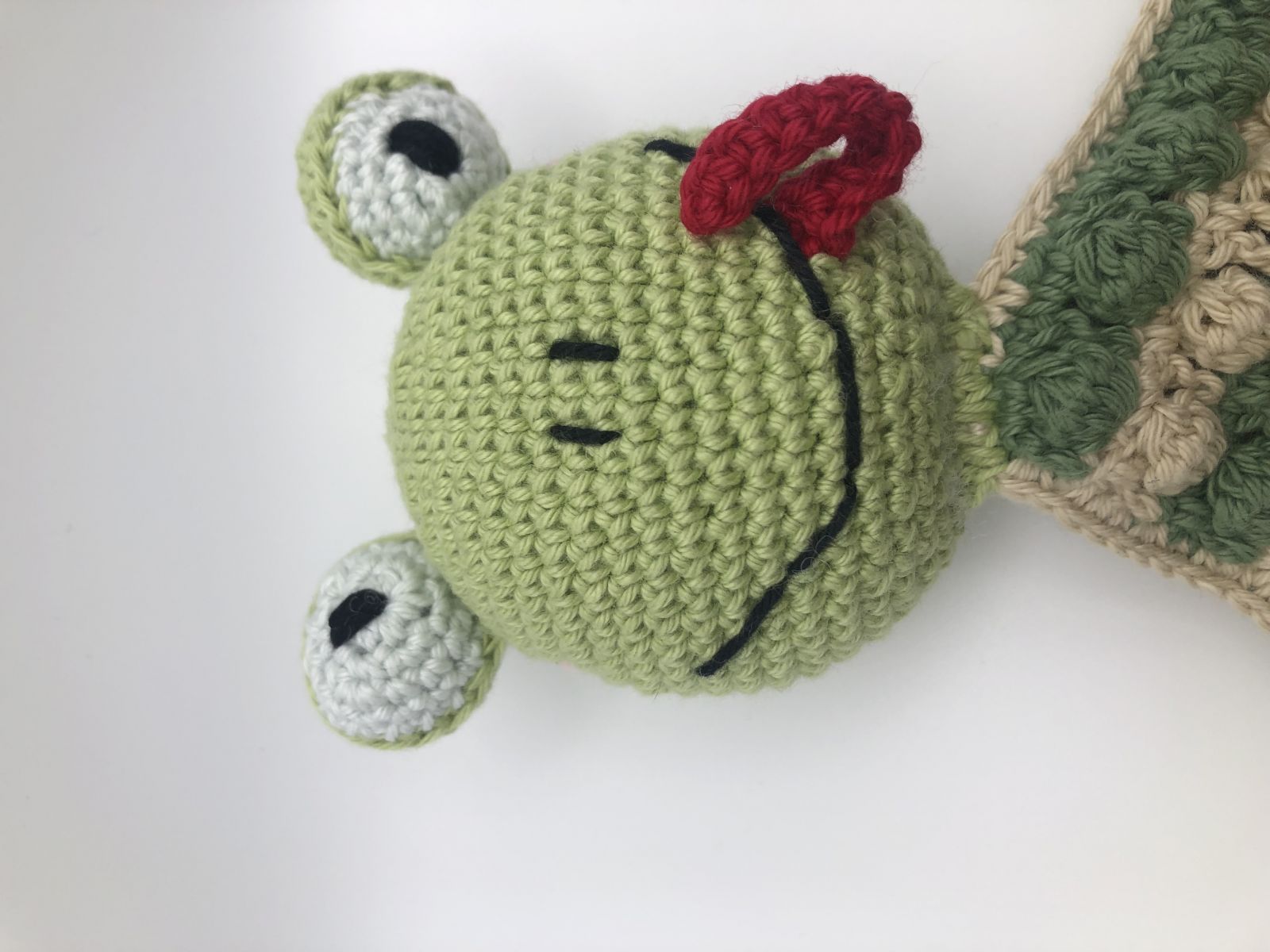 Blog-Inhaltsbild für 'Kostenlose Häkelanleitung Froschtuch'