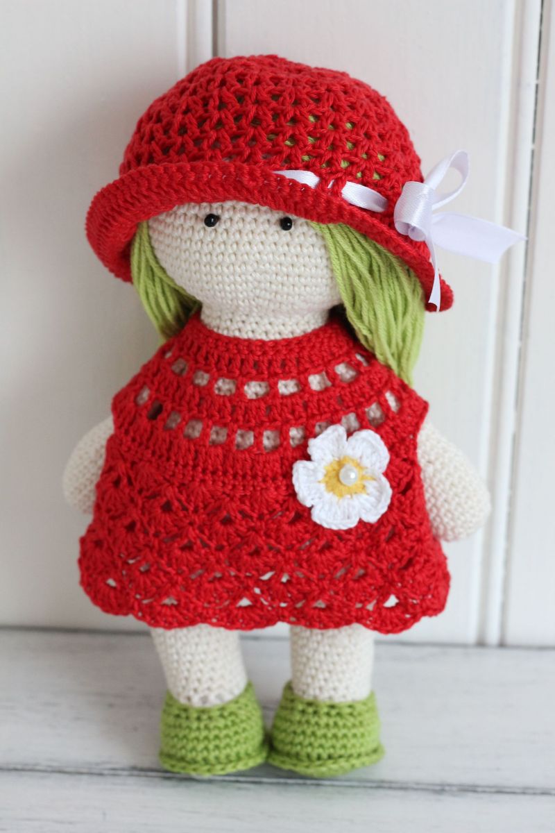 Blog content image for 'Free Crochet Pattern for Strawberry Doll Clothes'