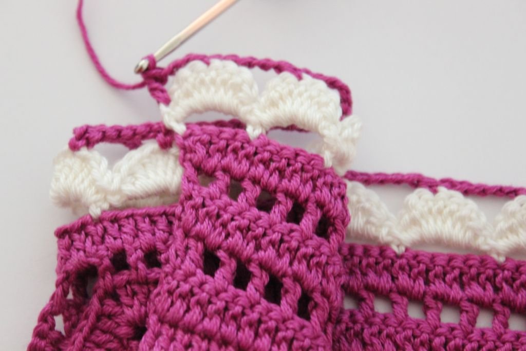 Blog content image for 'Free Crochet Pattern for Baby Overall Orchid'