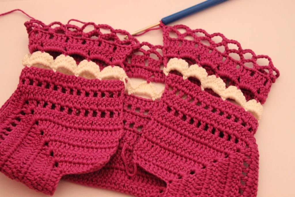 Blog content image for 'Free Crochet Pattern for Baby Overall Orchid'