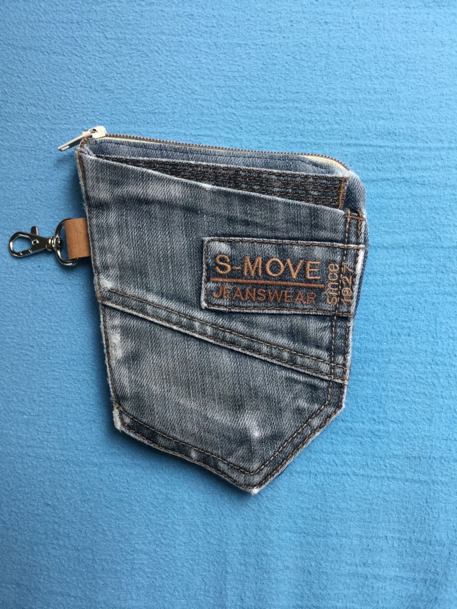 Blog-Inhaltsbild für 'Kostenlose Nähanleitung Jeans Upcycling Täschchen'